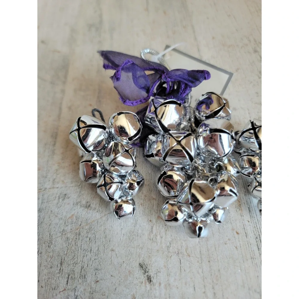 Pottery Barn RARE jingle Bell Garland Xmas metal home decor hanging